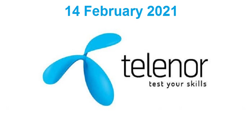 Telenor Quiz 14 Feb 2021