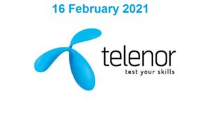 Telenor Quiz 16 February 2021 – Test Your Skills