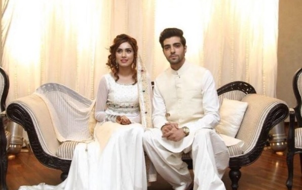 Furqan Qureshi and his bride in their wedding picture