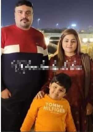ghana ali husband uamir gulzar with his first wife and son