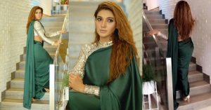 Sana Fakhar Looking Very Bold Wearing A Saree
