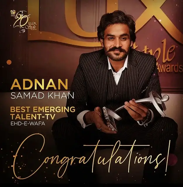 He has won the Lux Style Award 2021 for the Best Emerging Talent of 2020 in Pakistan.