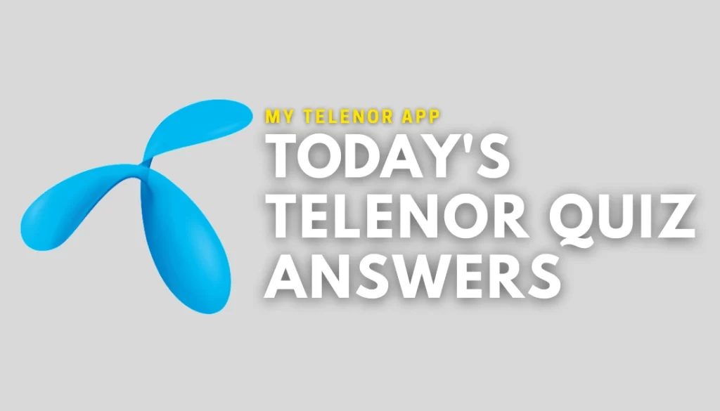 Here we have all the correct answers to the 3 November Telenor Quiz held on today at 12:00 am.