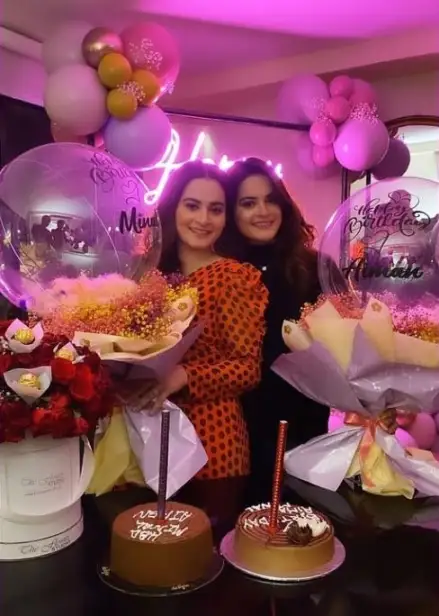 Aiman And Minal Khan Celebrated Their 23rd Birthday