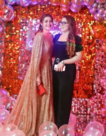 Momina Iqbal with her Sister