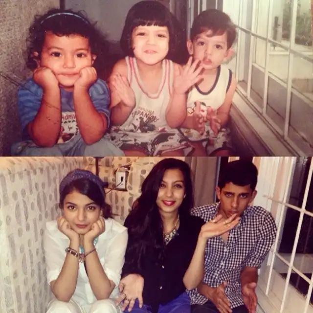 Childhood memories: Zoha Rahman with her sister and brother.
