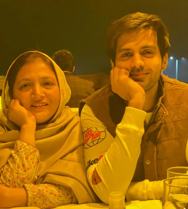 Hasan Khan with his family