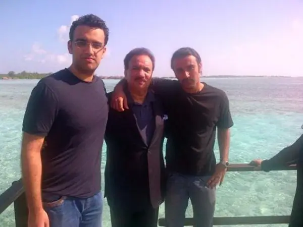 rehaman Malik with his son ALi and Umer.