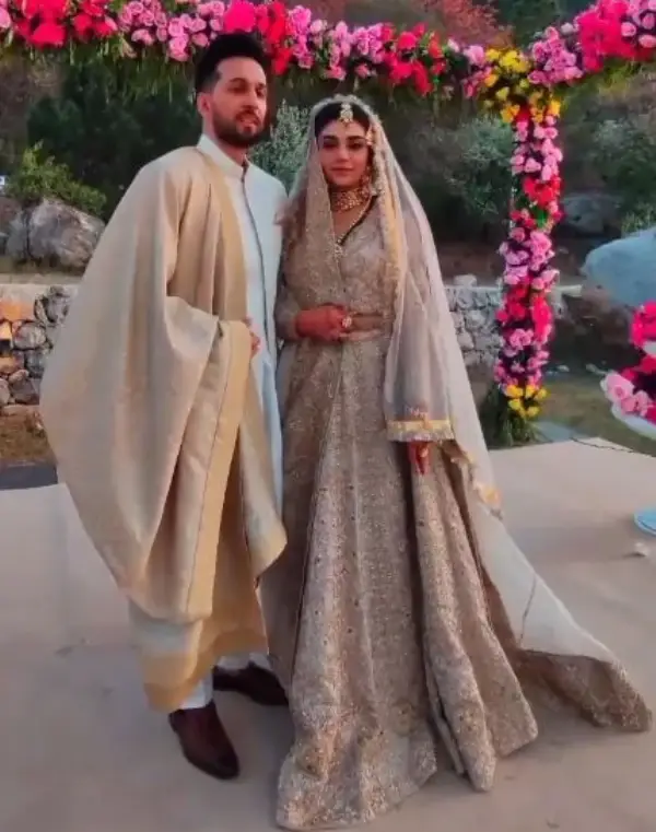 Aisha Zafar Khan with her husband Usama Khan