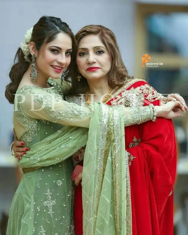 Neelam Muneer with her mother