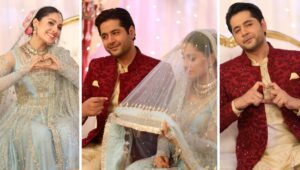 Ayeza Khan Looks Fabulous in the Wedding Attire for Her Drama Serial Chaudhary and Sons
