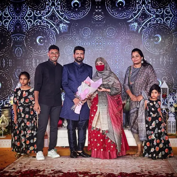 Khtija Rahman with her husband and in-laws