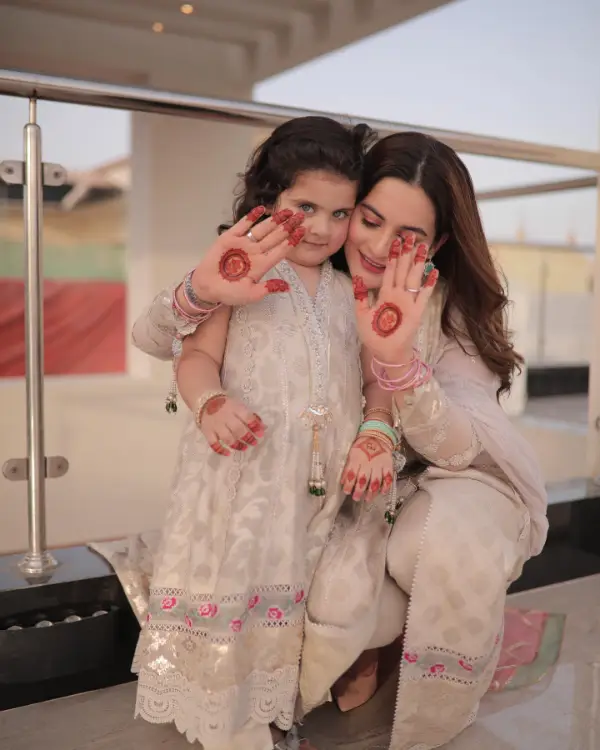 Aiman Khan, Baby Amal, and Muneeb Butt Celebrating Eid-Ul-Fitr 2022