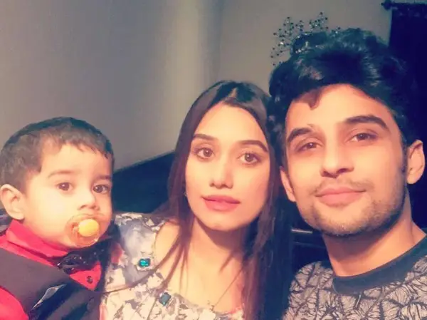 Fahad Sheikh with his Wife and son
