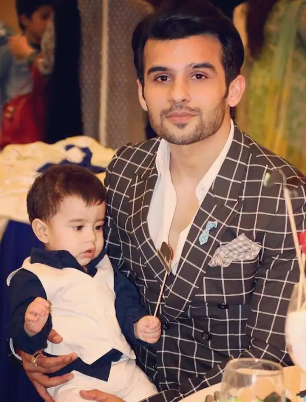 Fahad Sheikh with his son