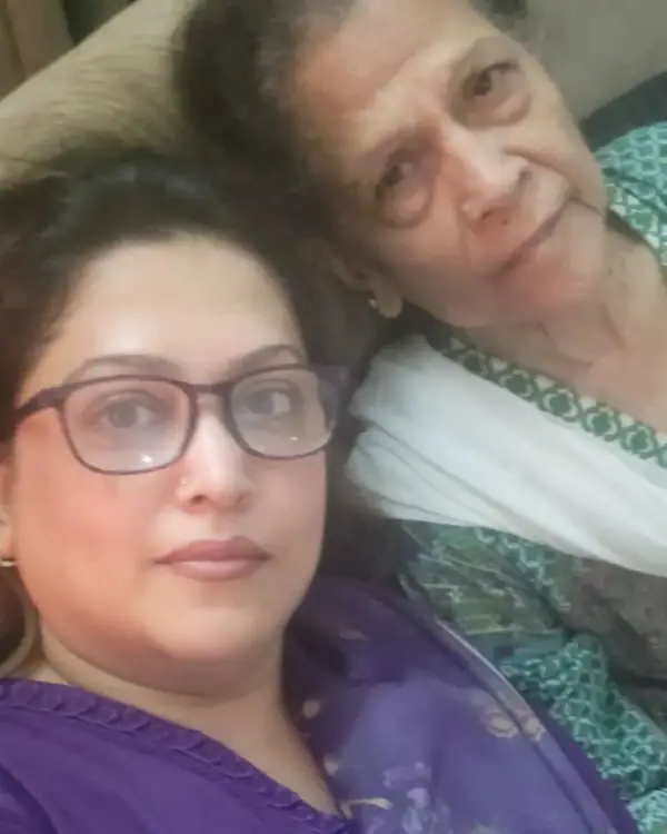 Fazia Qazi with her Mother