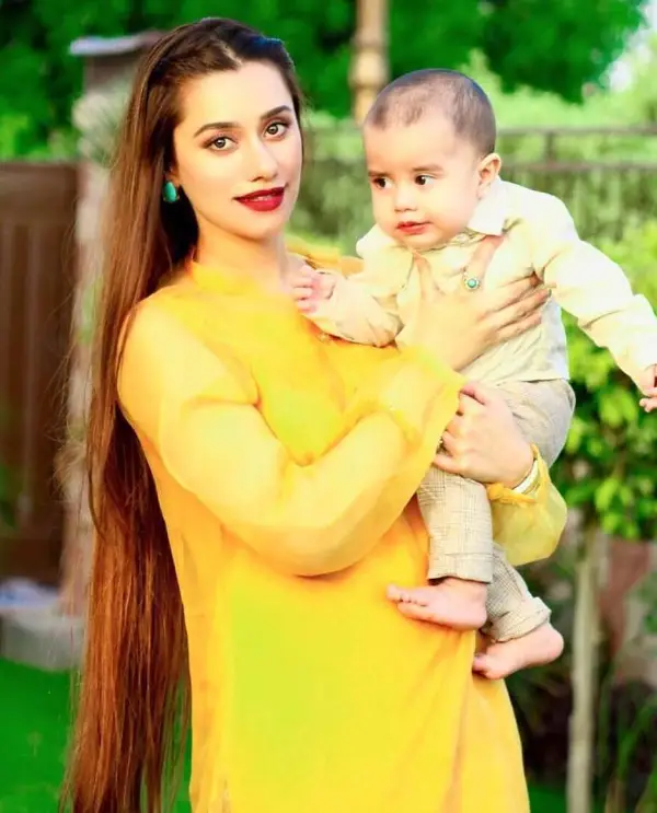 Mahreen Fahad with her son