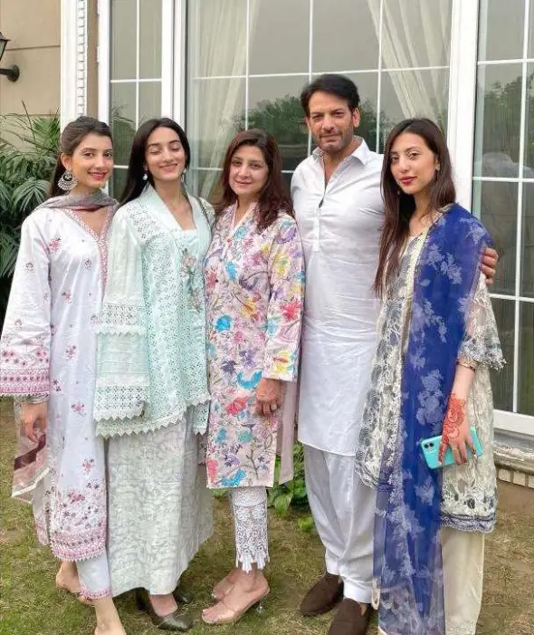Saleem Sheikh with his wife Nousheen and three daughters