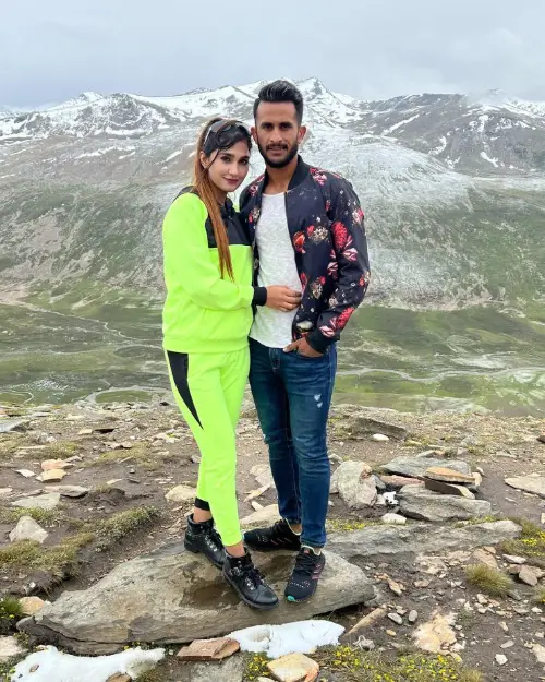 Hassan Ali with his wife