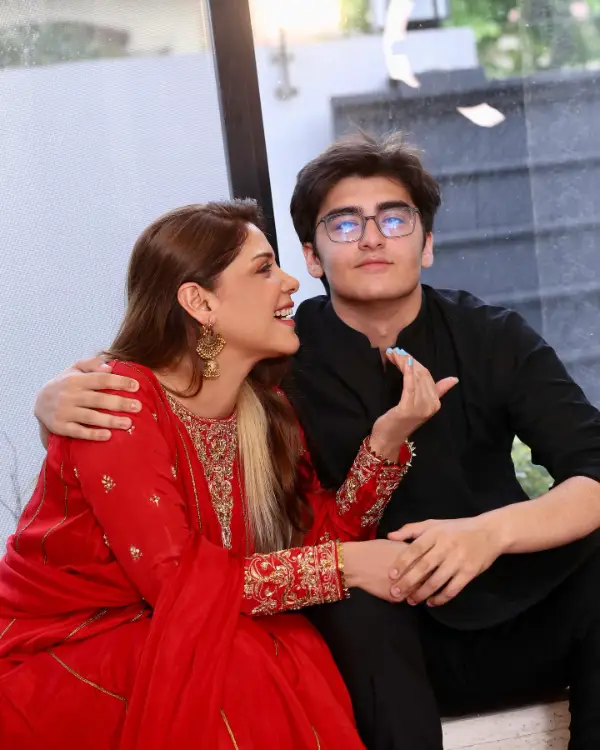 Hadiqa Kiani and Her son