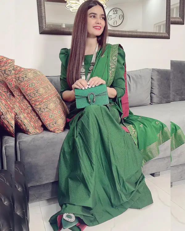 Kiran Haq In Green Saree
