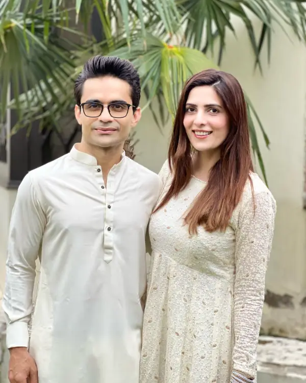 Rushna Khan with husband