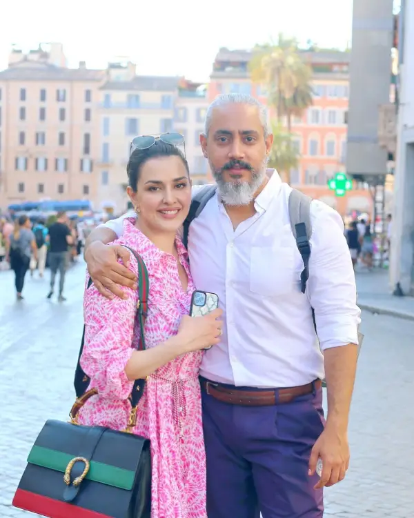 Natasha Ali Lakhani with husband