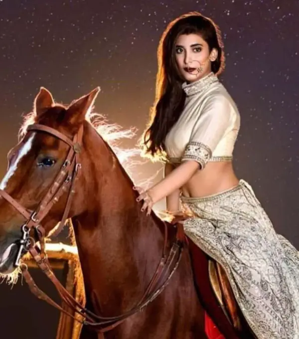 The shoot features Urwa Hocane riding a horse