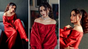 Aima Baig Red Dress Pictures