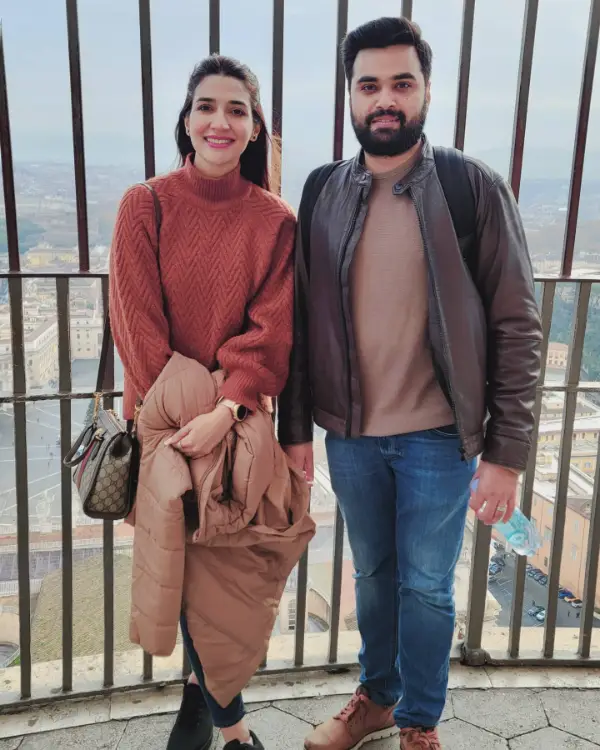 Rabab with her husband Sohaib Shamshad