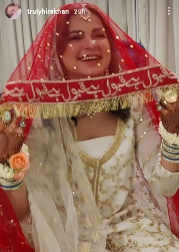 Hira Hussain has a stunning bridal look