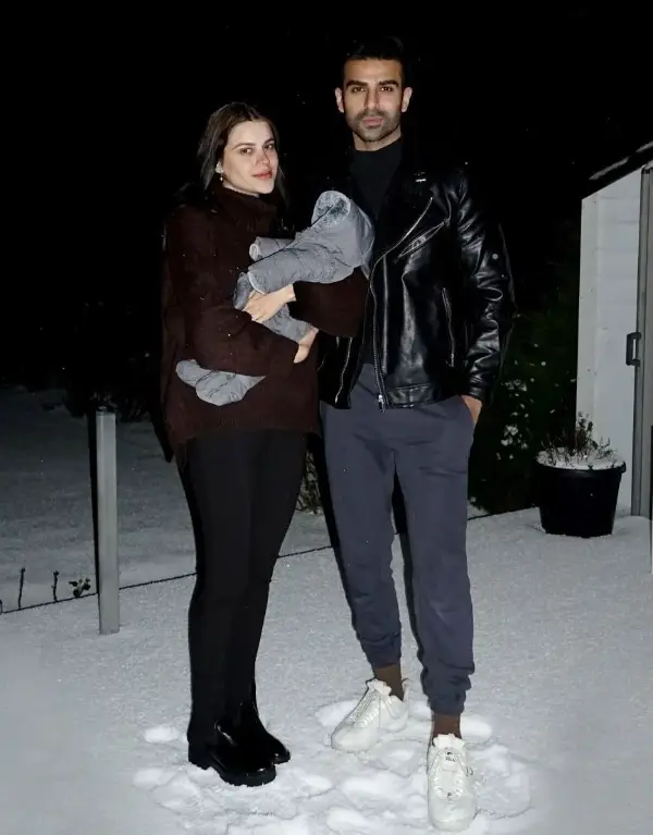 Ali Kureshi and his wife Khadija Ali with their newborn daughter Frozen