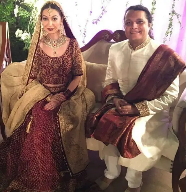 The model with her ex-husband Meekal Hasan