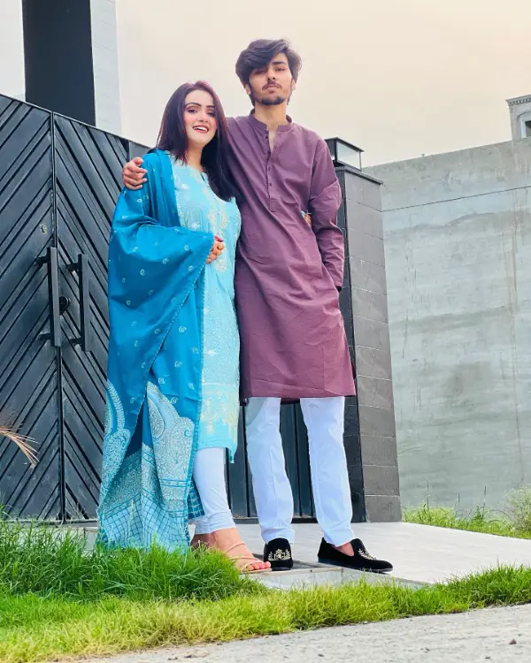 An image illustration of Sehar Hayat with her brother