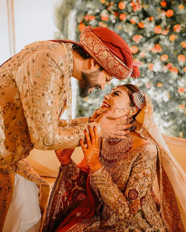 A photo of Azlan Shah with his wife Warisha Javed Khan