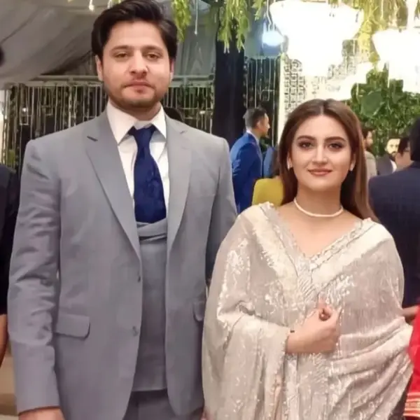 Arez Ahmed wears a gray dress that looks stunning