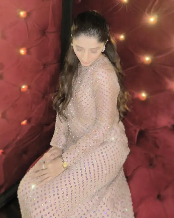 Mawra Hocane Shines Brightly in a Mesmerizing Nude Crystalline Maxi