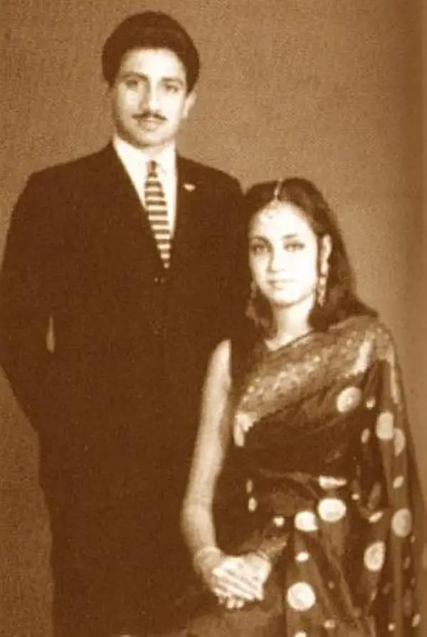 A family picture of Pervez Musharraf with his wife Sehba