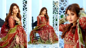 Sajal Aly Dazzles in Red Bridal Dress - Watch the Magic