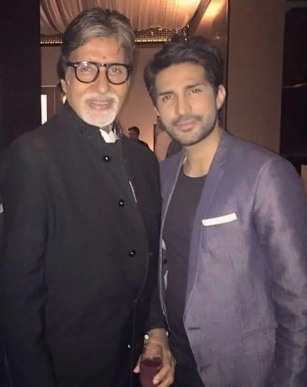 Here is a picture of Adeel with Amitabh Bachchan