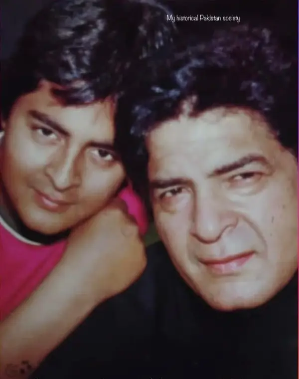 Qavi Khan with his son Adnan Qavi