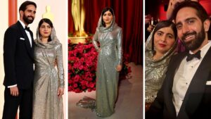 Malala Yousafzai Lights Up the Oscars Red Carpet with Husband Asser Malik