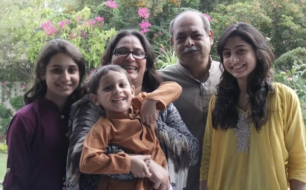 A family picture of Rahma with her late father, mother, sister, and brother.