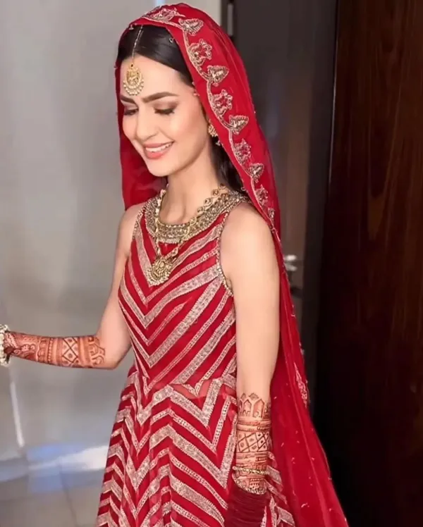 A picture of the actress shortly before she received the Nikkah