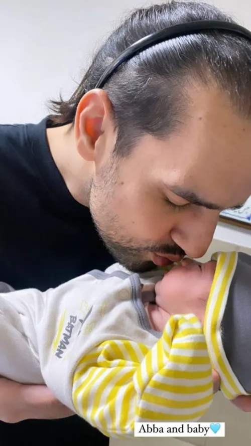 Shahbaz Taseer with his son