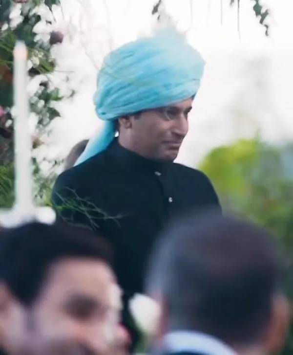 Salim Karim appears handsome in the Bule Sherwani