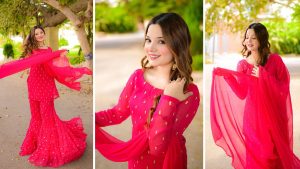 tiktoker-rabeeca-khan-stunning-pink-dress