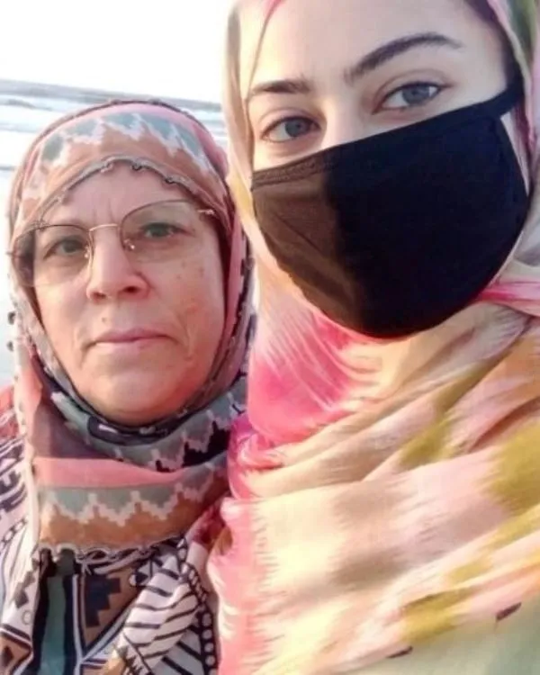 Actress Memoona Qudoos with her mother