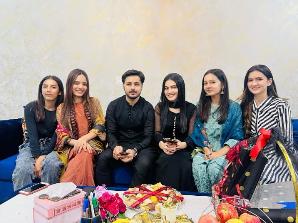 Areeb Pervaiz with his family members
