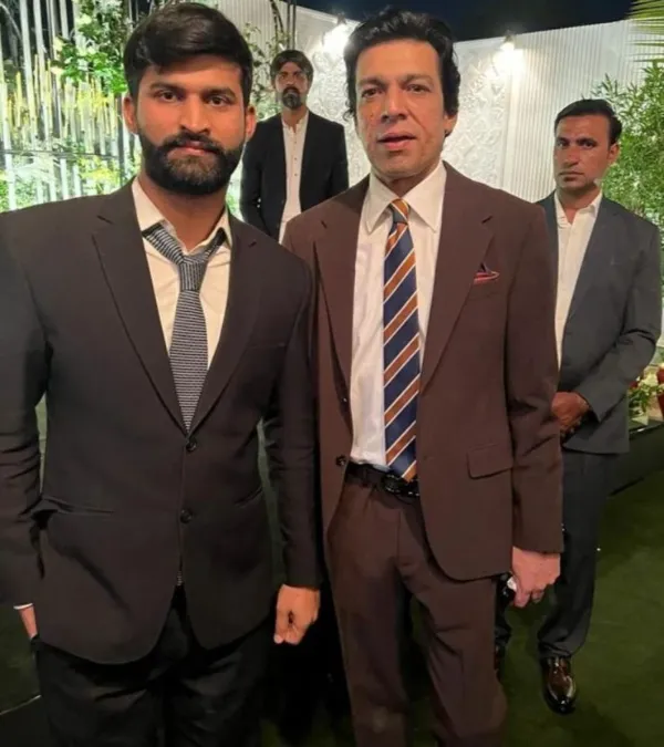 Faisal Vawda with his son-in-law